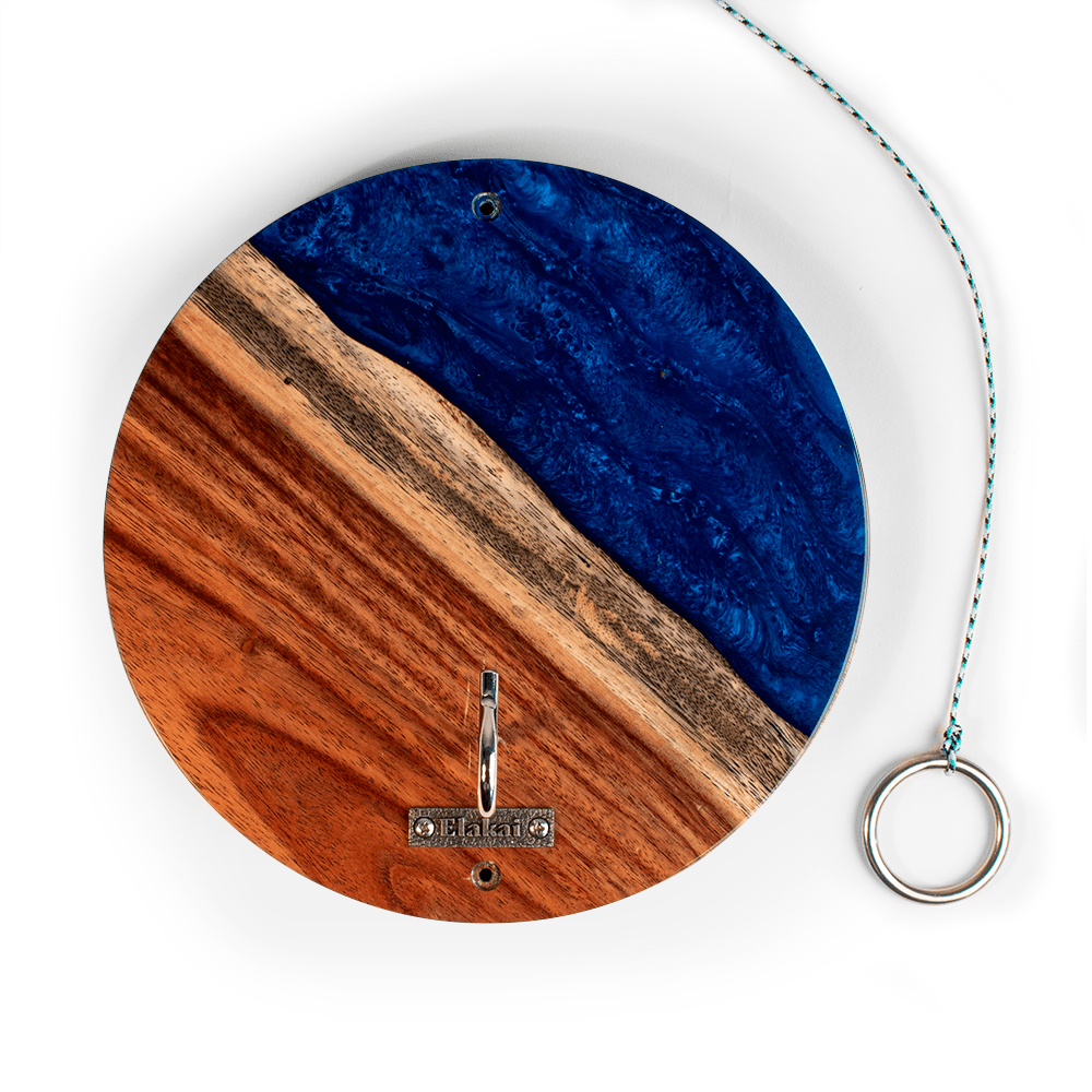 Elakai One of a Kind Gray Stone Epoxy Resin Live-Edge Wood Hook and Ring Toss Game main image 0