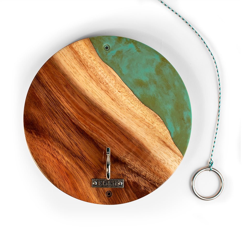 Elakai One of a Kind Gray Stone Epoxy Resin Live-Edge Wood Hook and Ring Toss Game main image 1