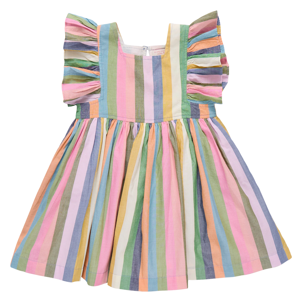 pink chicken dress Girls Dresses | Peachy- Tiny Roses | Pink The Alyssa Dress in Pink Soft Serve features tiny ruffles at the neckline and arm openings and patch pockets at the sides for an easy Pink Chicken Girls' Elsie Dress