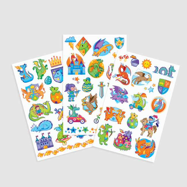 Tattoo Palooza Temporary Tattoos - Knights And Dragons
