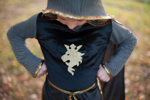 Gold Knight Tunic With Cape & Crown