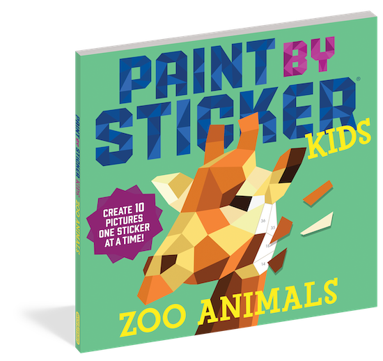 Paint By Sticker Kids Zoo Animals