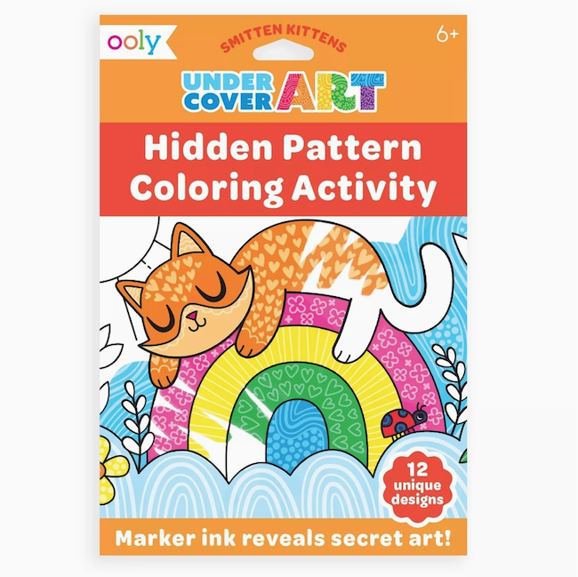 Undercover Art Hidden Patterns Coloring Activity - Smitten Kittens