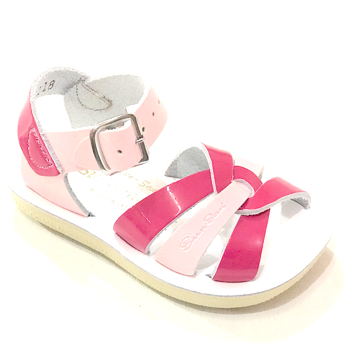 Salt Water Shiny Pink & Fuschia Swimmer Sandal