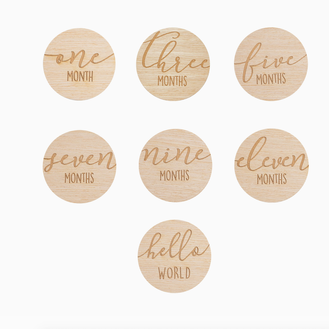 Wooden Reversible Milestone Photo Prop