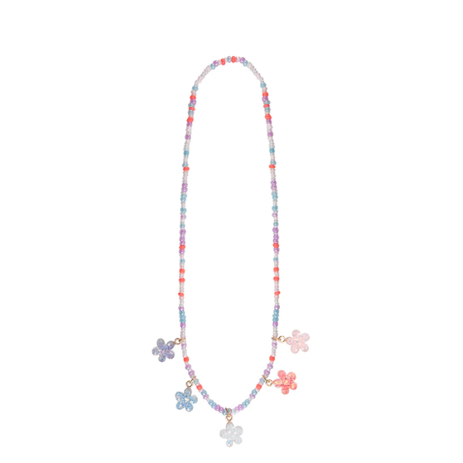 Boutique Shimmer Flower Necklace