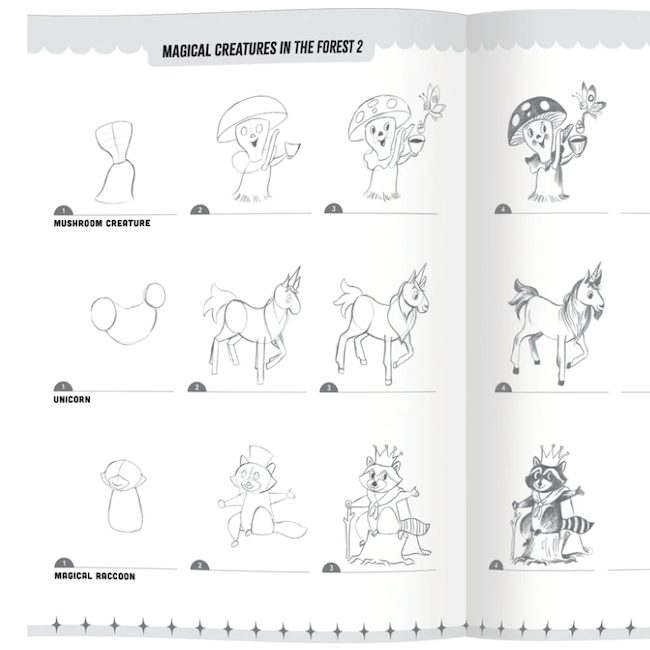 Learn to Draw Magical Creatures with Stickers