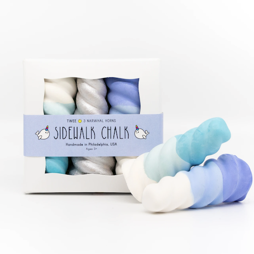 Ombre Narwhal Horns Sidewalk Chalk-3 pack