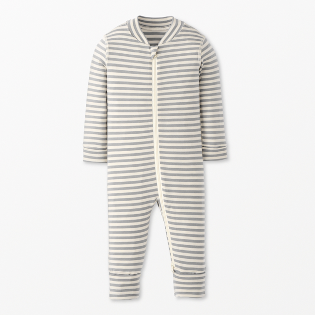 Baby Striped 2-Way Zip Sleeper in Hannasoft