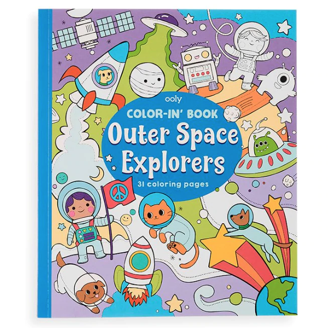 Outer Space Explorers Coloring Book