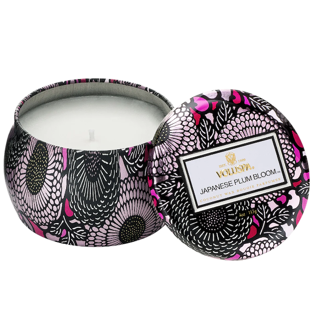 Japanese Plum Bloom Mini Tin Candle