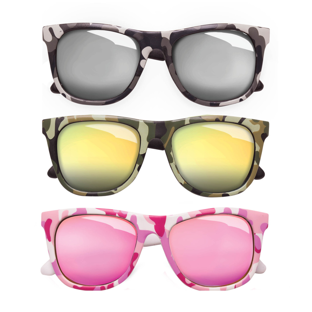Baby Camouflage With Colored Mirrors Sunglasses