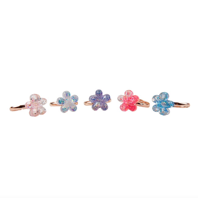 Boutique Shimmer Flower Rings