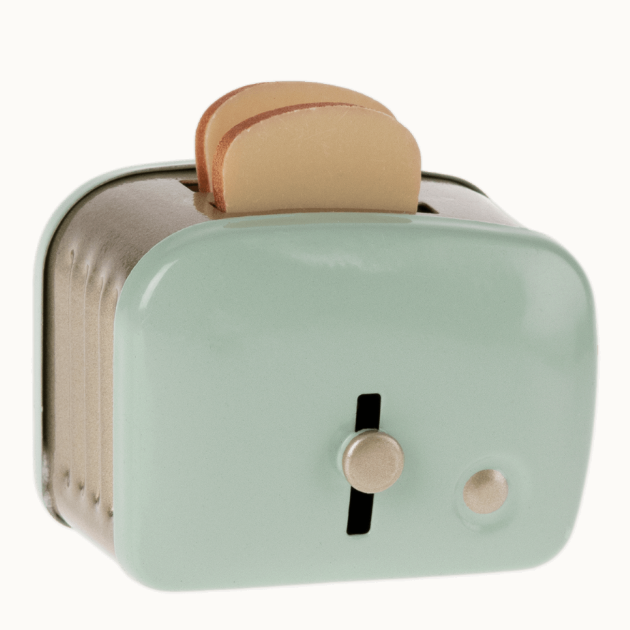 Miniature Toaster And Bread - Mint