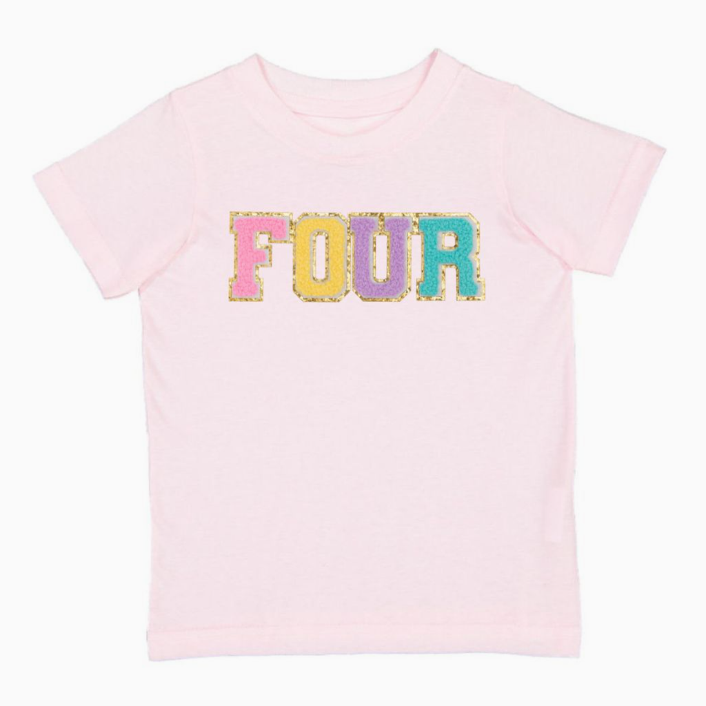 Fourth Birthday Patch Short Sleeve T-Shirt