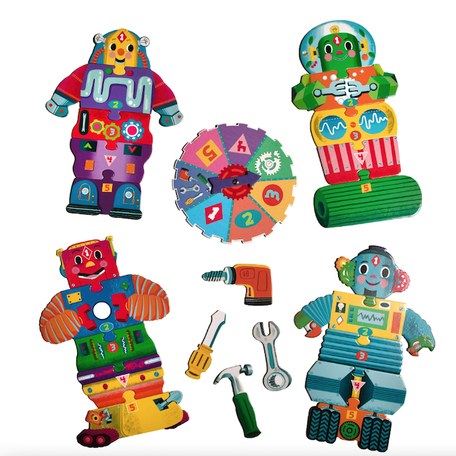 Build a Robot Shaped Spinner Game