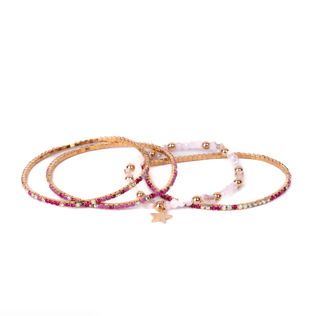 Boutique Glam Girl Bracelet Set - 4 Piece Set