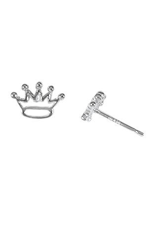 Sterling Silver Crown Post Earrings
