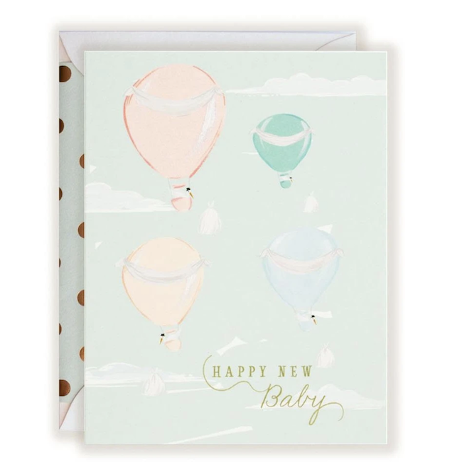 Happy New Balloon Baby Greeting Card