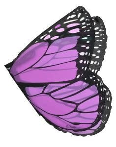 Dreamy Dress Up Purple Monarch Butterfly Wings With Glitter