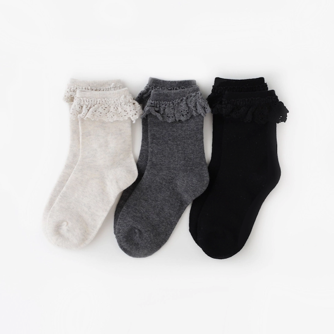 Midnight Lace Midi Sock 3 - Pack