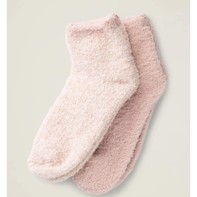CozyChic 2 Pair Tennis Sock Set - Dusty Rose
