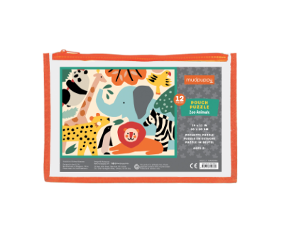 Zoo Animals 12 Piece Pouch Puzzle