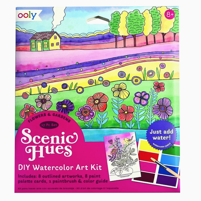 Scenic Hues DIY Watercolor Art Kit - Flowers and Gardens