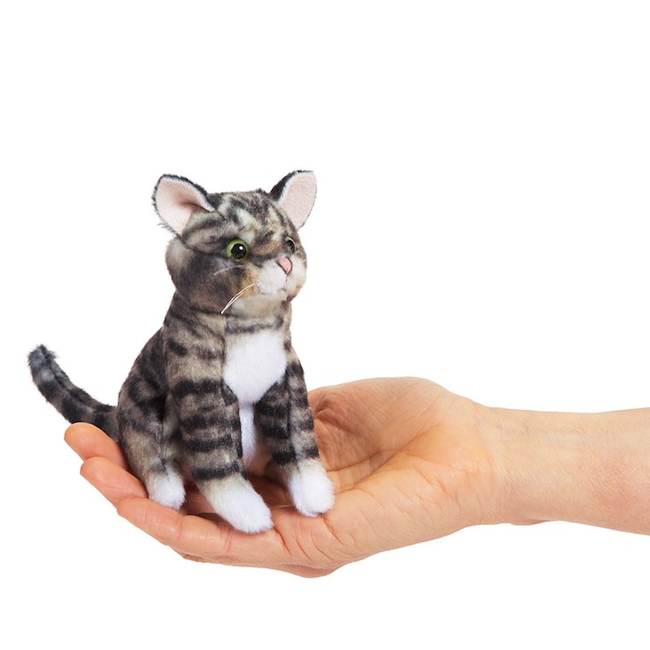 Mini Tabby Cat Finger Puppet