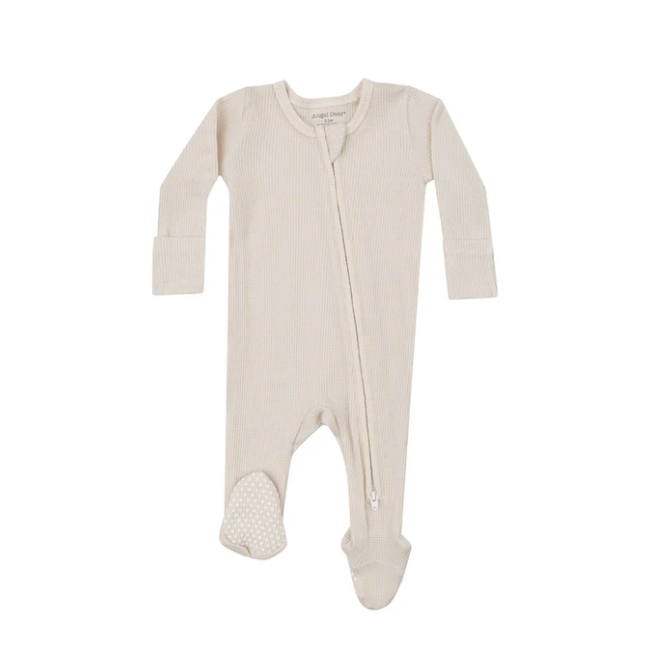 Waffle 2 Way Zipper Footie