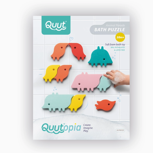 Quut Bath Puzzle - Bath Time Is Even More Fun! Bath Toys - Animal Parade