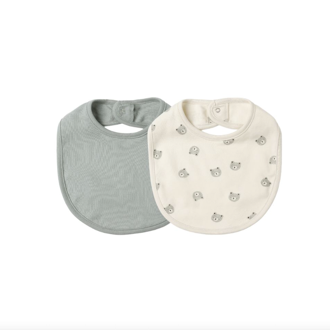Jersey Snap Bib, 2 Pack