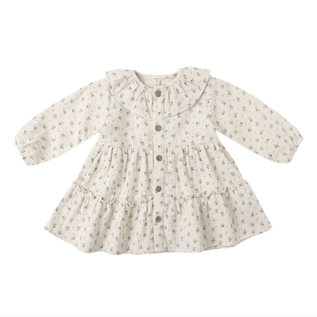 Ruffle Collar Button Dress