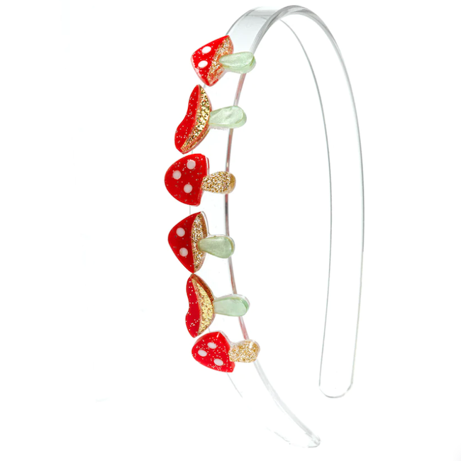 Mini Mushrooms Red Headband
