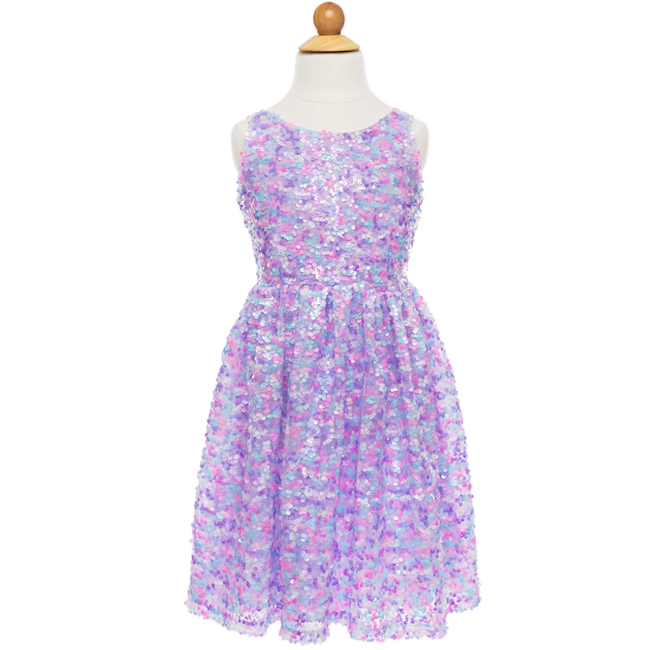 Purple Party Sequins Dress