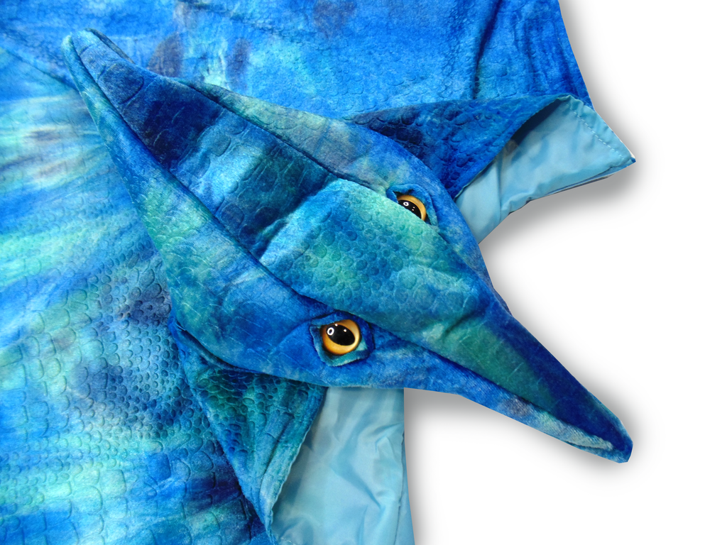 Pterodactyl Hooded Cape Blue