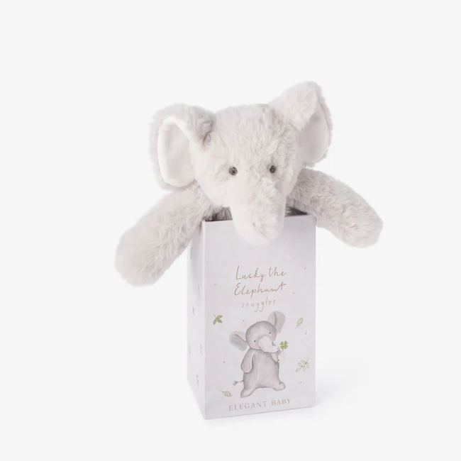 Lucky the Elephant Snuggler Plush Security Blanket w/ Gift Box
