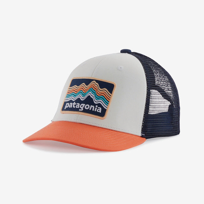 Kids Trucker Hat - Ridge Rise Stripe : Coho Coral
