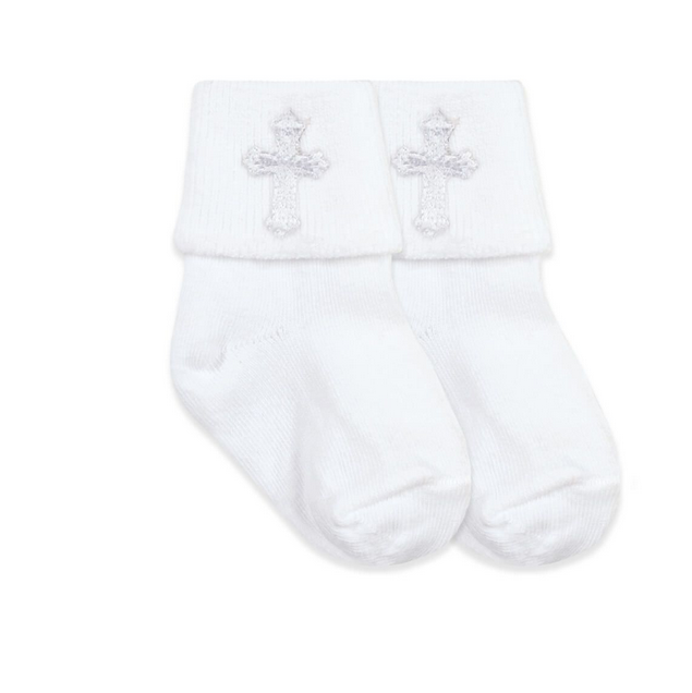 Christening Turn Cuff Socks