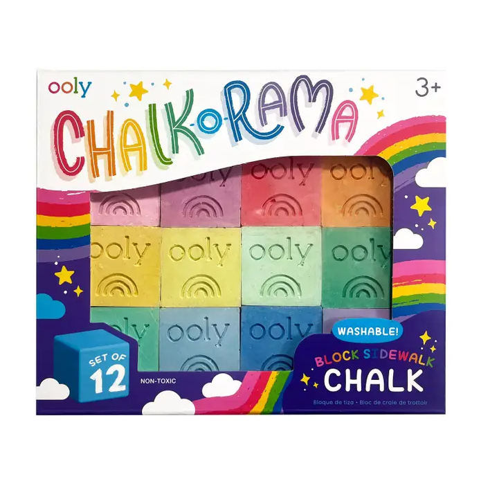 Chalk-O-Rama Block Sidewalk Chalk - Set of 12