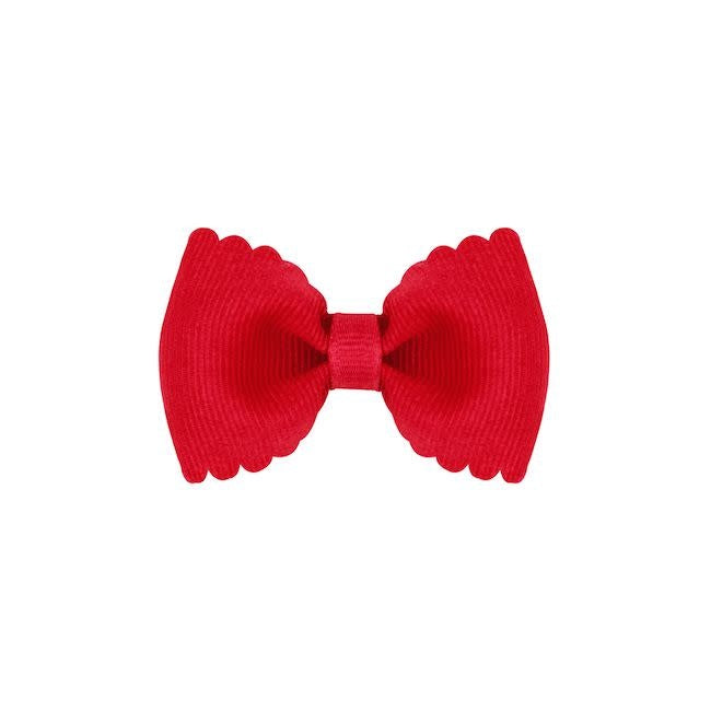 Tiny Scalloped Edge Grosgrain Bowtie