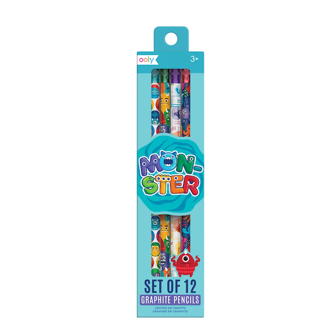 Monster Graphite Pencils Set Of 12