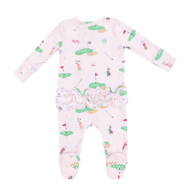 2 Way Zipper Ruffle Back Footie