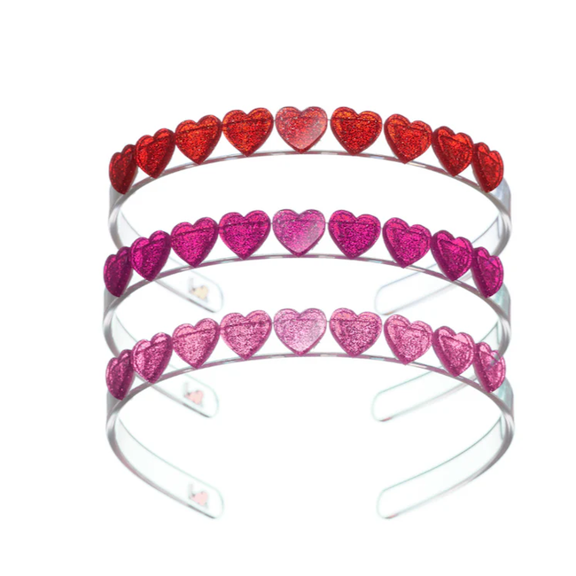 Hearts Glitter Headbands