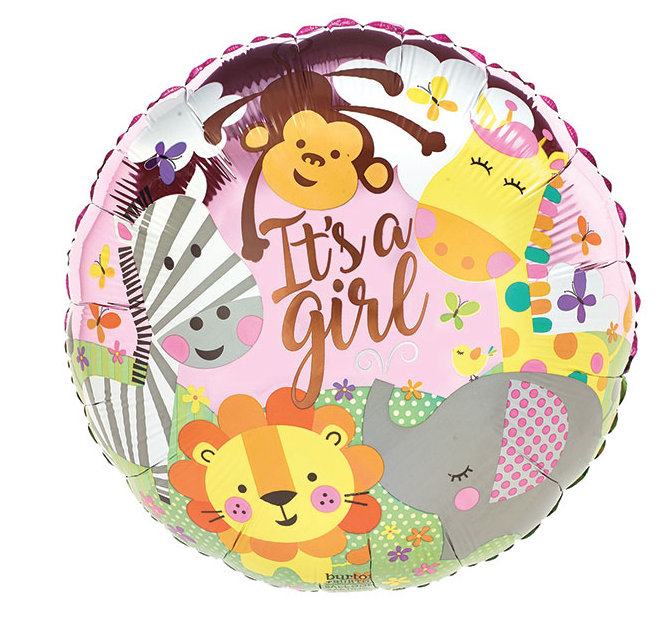 It’s a Girl Animals Balloon