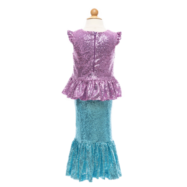 Sequins Sparkle Mermaid Top And Skirt