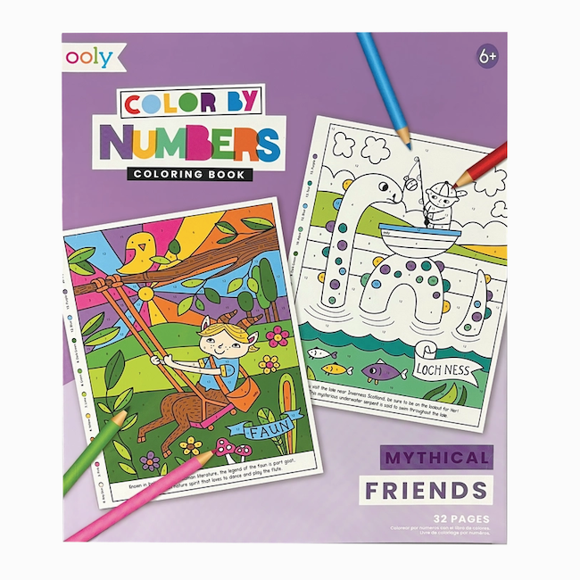 Color By Numbers Coloring Book - Mythical Friends