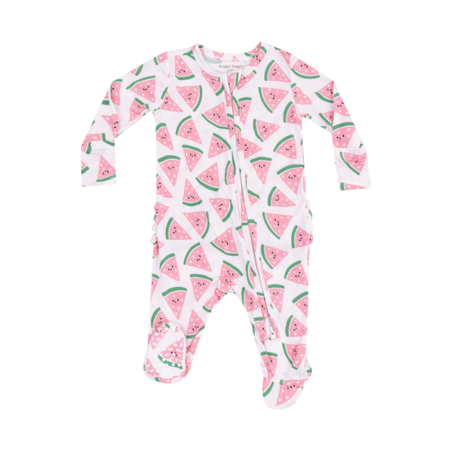 2 Way Zipper Ruffle Back Footie