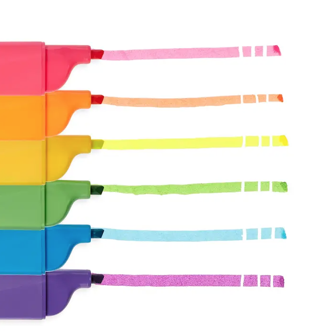 Do - Over Erasable Highlighters Set Of 6
