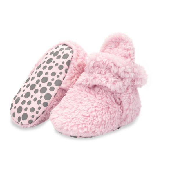 Furry Gripper Baby Booties
